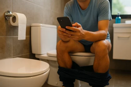 Человек в туалете