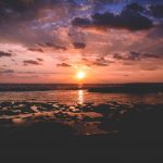 Яркий закат солнца